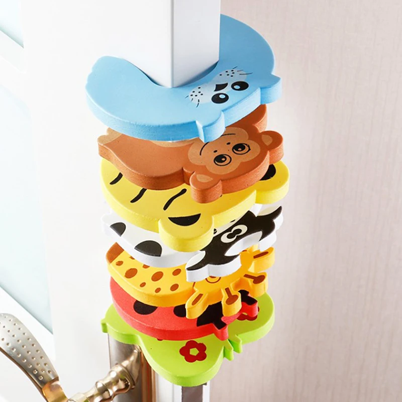 Door Stopper 5pcs Safety Finger Foam Door Stopper Locks Protection C Shape Door Clip