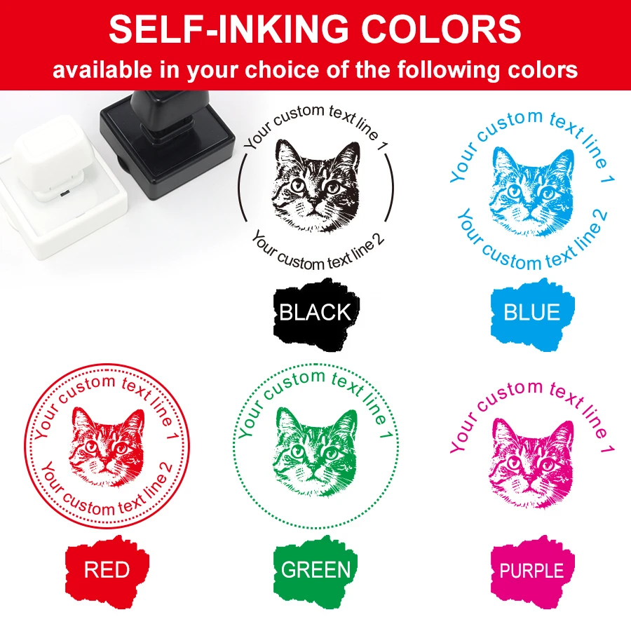 pet portrait stamps DIY dog shaped stamps personalized cat and dog souvenir gifts large-sized 5-color ink