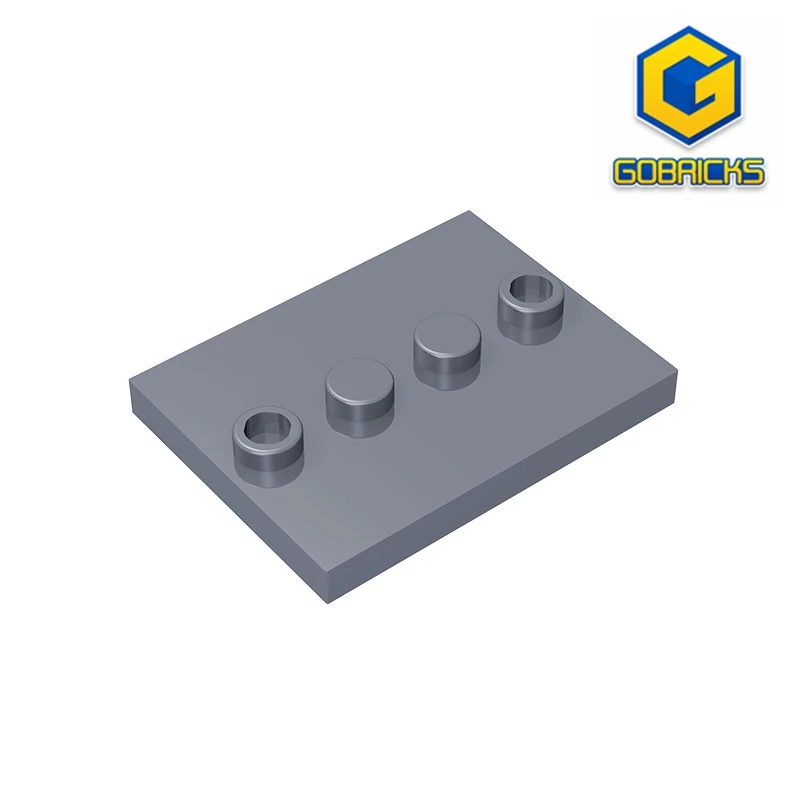 

Gobricks GDS-980 Tile, Modified 3 x 4 with 4 Studs in Center compatible with lego 88646 17836 DIY Educational Building Blocks