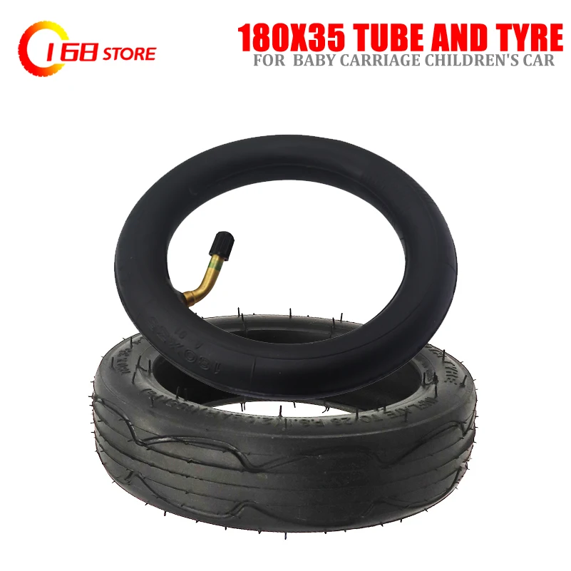 

Good Quality 180x35 Inner Tube Outer Tire Front Wheel 7 Inch Tyre for Baby Carriage Children's Car Accessories