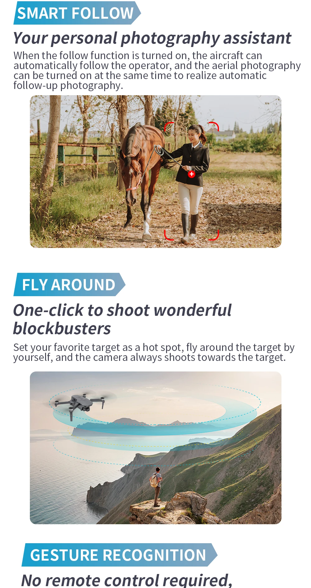 L300 Drone, fly around one-click to shoot wonderful blockbusters set your favorite