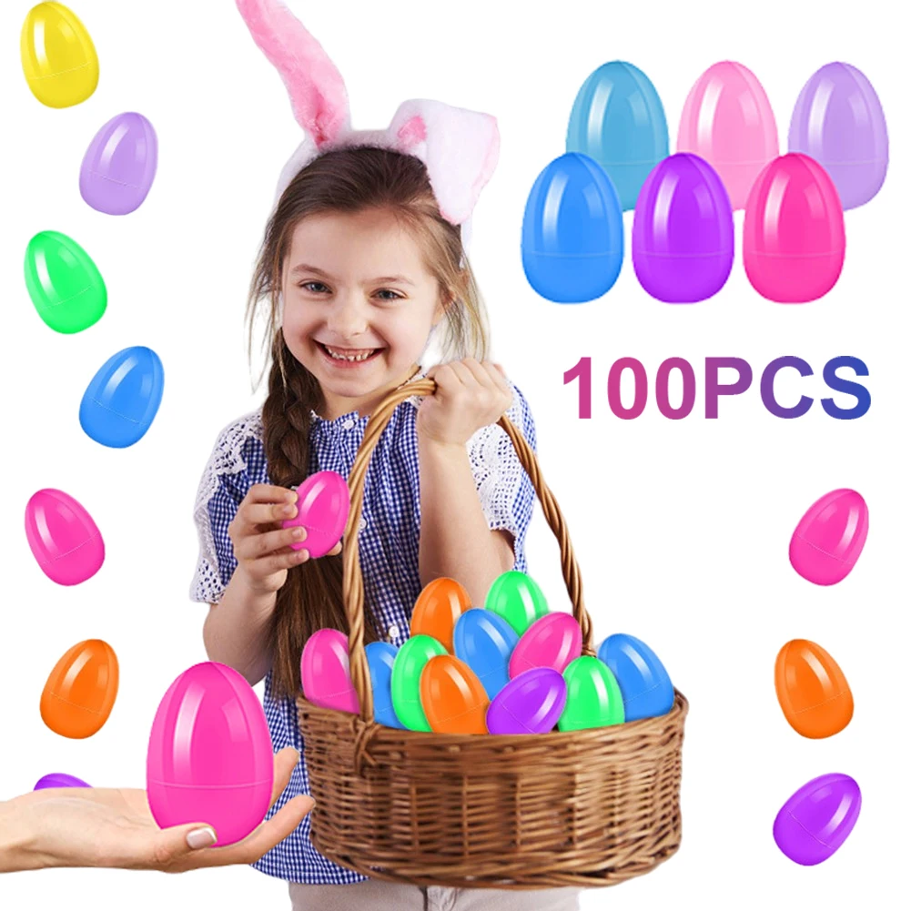 Plastic Fillable Easter Eggs for Kids Party Decorations