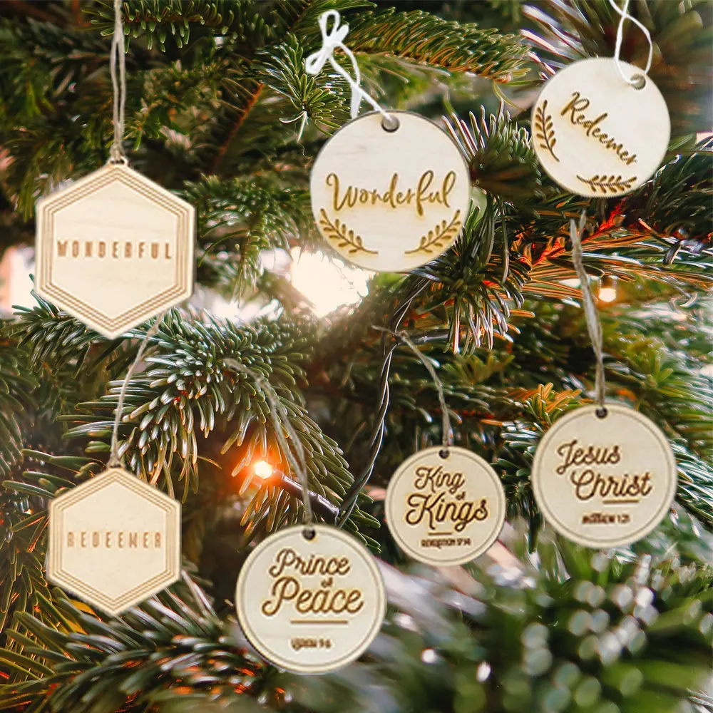 Mini christmas tree name baubles Clearance