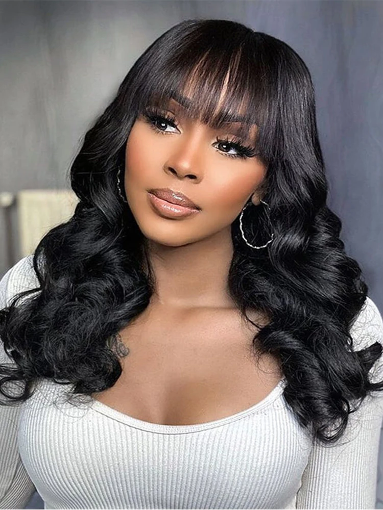 Spectacular Glueless Wig With Bangs Photo for Mobile Spectacular Glueless Wig With Bangs Photo for Mobile