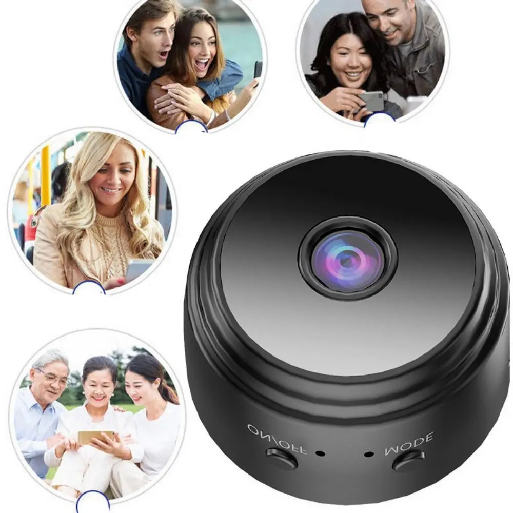 Micro Video Recorder Mini Camera Wireless Design Night Vision Two-Way Talk Camera Motion Detection Alarm System Wireless Camera 4