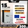 EU STOCK TEZE 48V 280AH 15KWH LiFePO4 Battery Powerwall 51.2V 300AH Built-in BMS With Active Balancer Home Storage 1