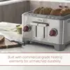 4-Slice Extra-Wide Slot Toaster with Shade Selector, Bagel and Defrost Settings, Red Knob, Stainless Steel (WGTR154S) 6