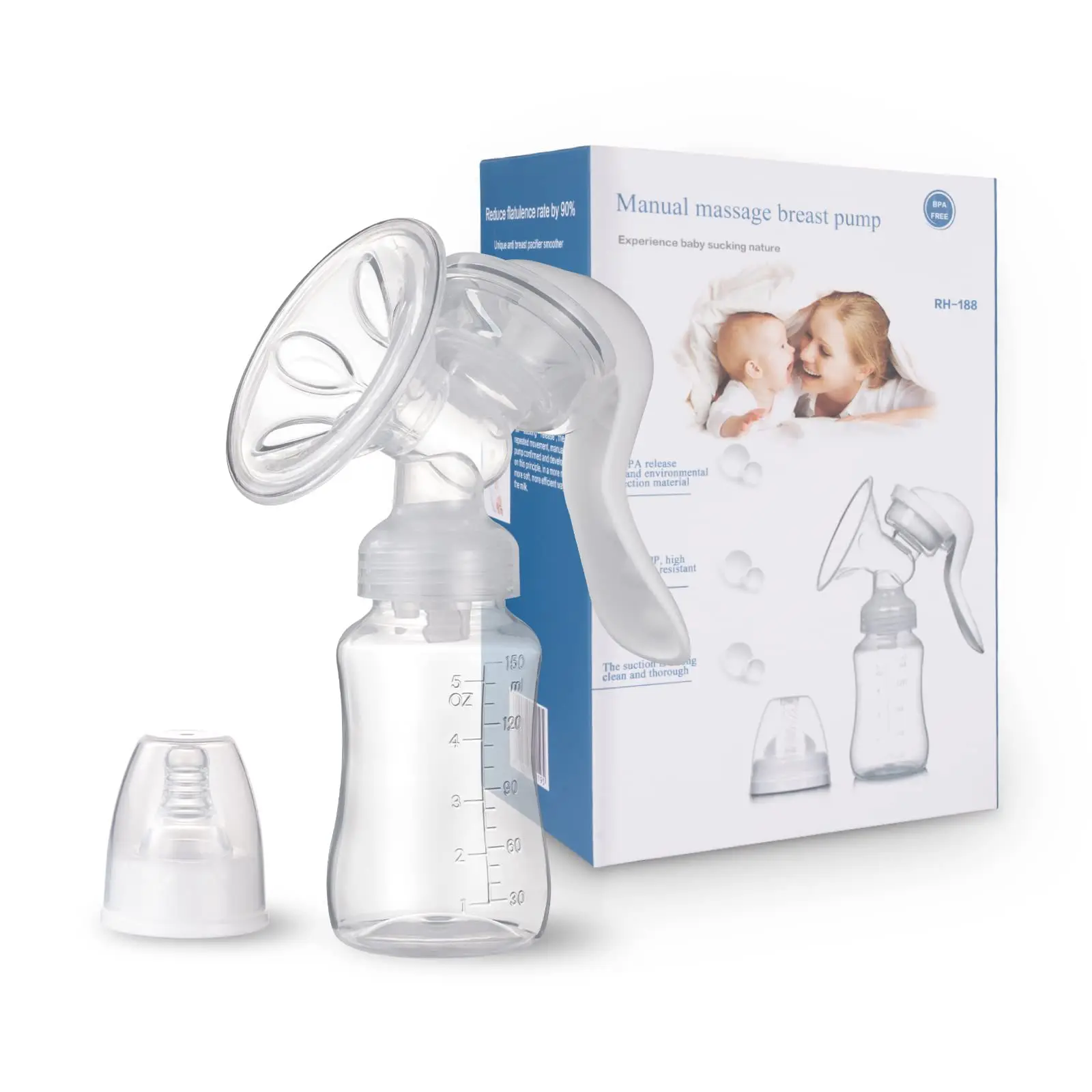 Breast Pump Baby Nipple Manual Suction Milk Pump Feeding Breasts Pumps Milk Bottle Sucking Postpartum Supplies Accessories