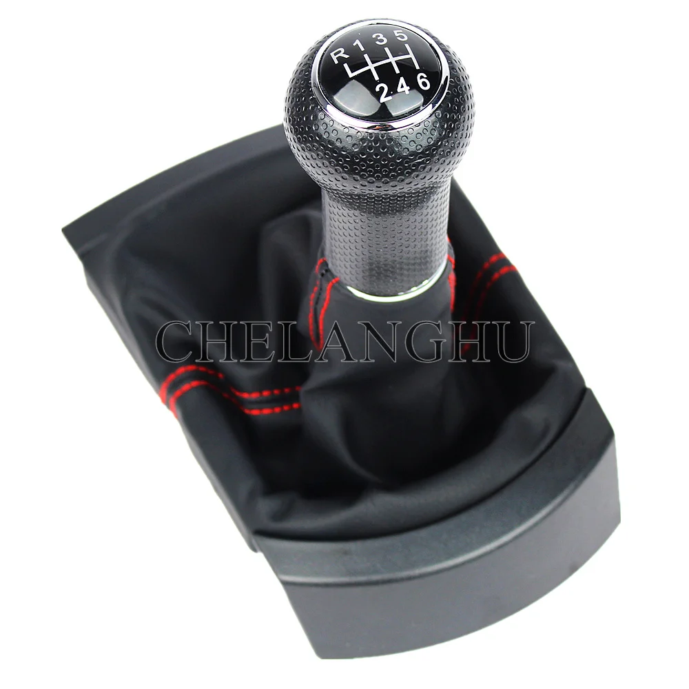 For Seat Cordoba Vario 2003 2004 2005 2006 2007 2008 2009 Car-Styling 5/6 Speed Gear Stick Shift Knob With PU Leather Boot