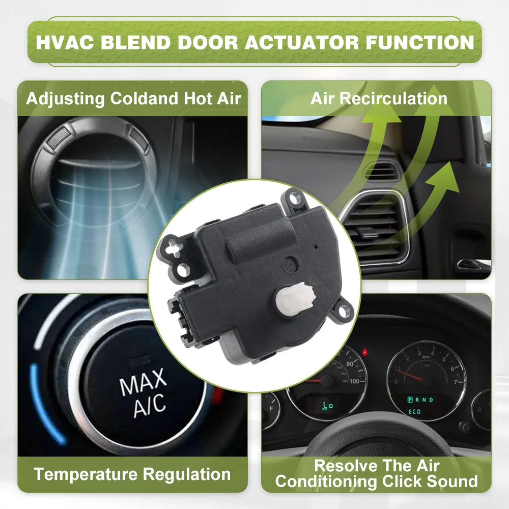 HVAC Heater Air Blend Door Actuator For Dodge Durango Sport Utility 2014- 68224197AA, 604-060 68224192AA 604-059