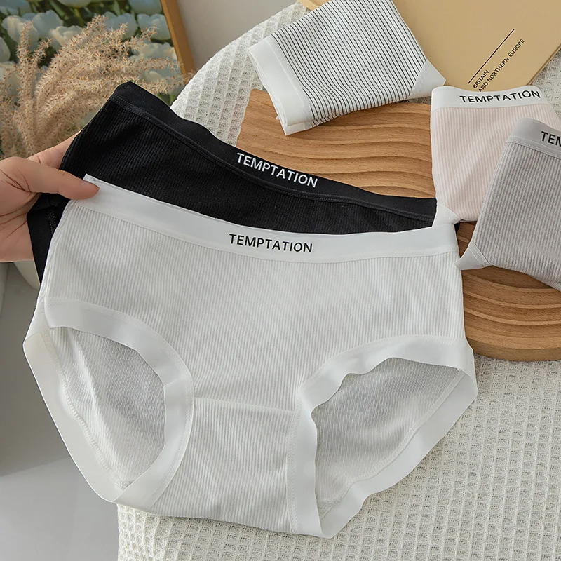 

5Pcs/Set M-2XL Cotton Panties Female Underpants Sexy Panties for Women Girls Letter Briefs Underwear Plus Size Pantys Lingerie