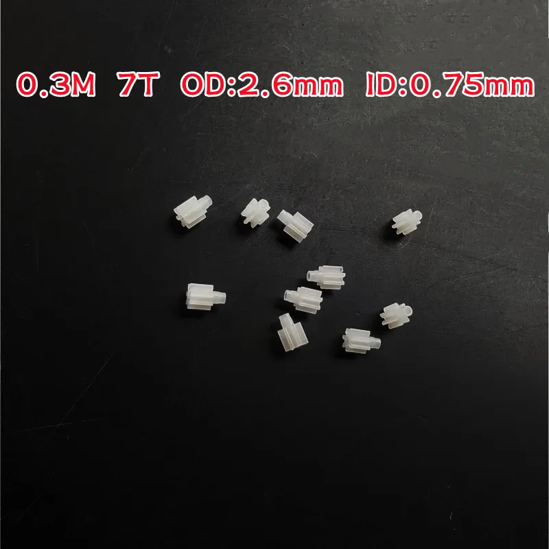 

10pcs/bag 7T 0.3M 70.8A Small Motor Gears Plastic White Gear Motor Pinion For R/C Drone Quadcopter Helicopter Spare Parts