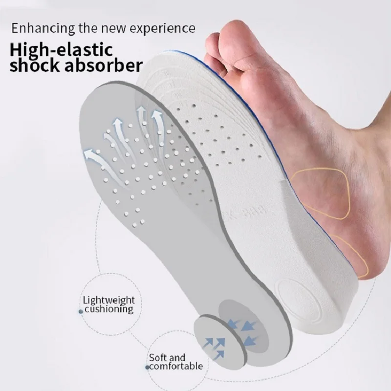 Height Increase Insoles 1 Pair Simple Height Increase Insoles, Shock Absorption Heel Cushion Pads, Height Lift Shoes Inserts for Men Women