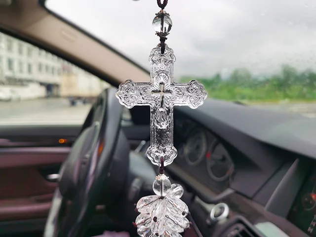 2022 neue Kreative Exquisite Kreuz Auto Rückspiegel Anhänger Legierung  Russische Stil Kreuz Anhänger Halskette Zubehör Decor - AliExpress