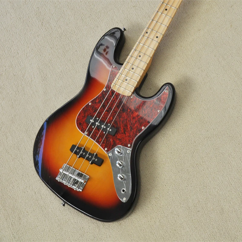 Four-string Electric Bass Sunset Yellow Brown Through Body Strings OIATTAR-8022