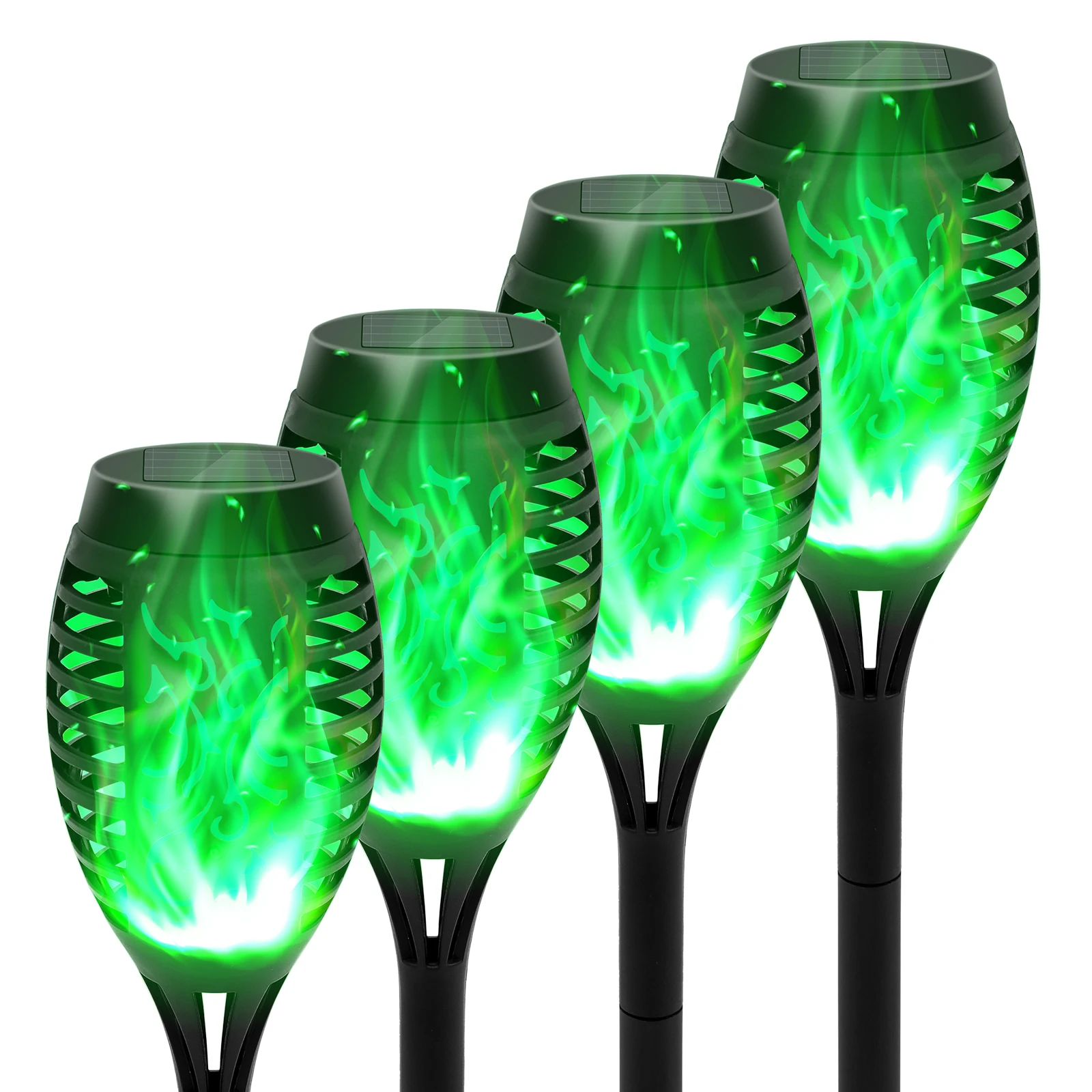 4Pcs Green Solar Lts