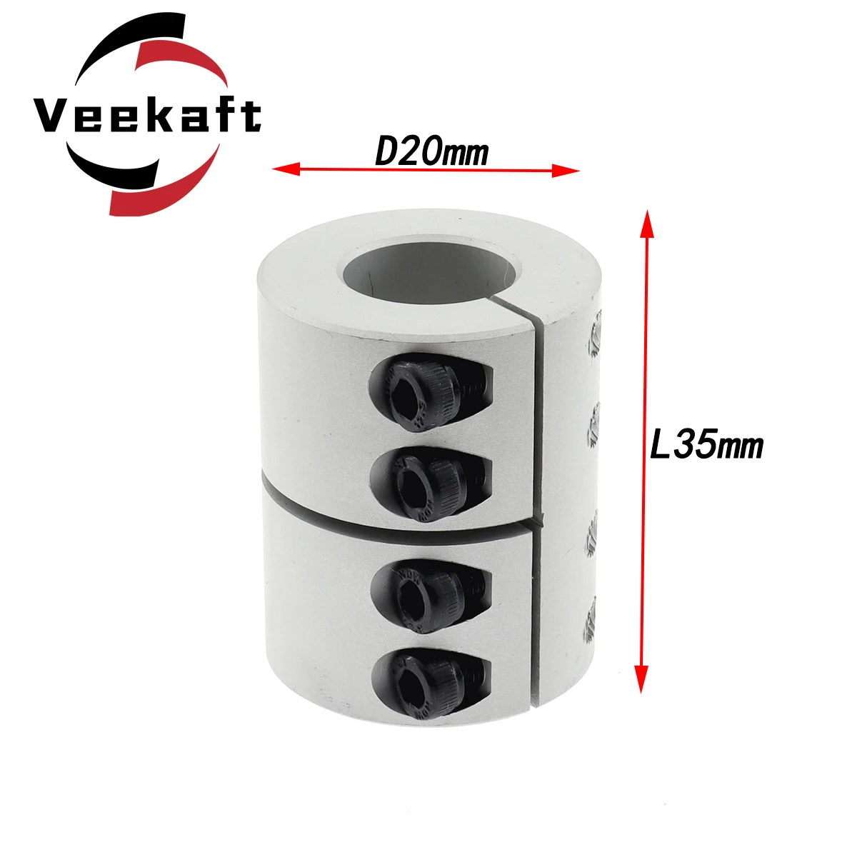 D20L35 Rigid Shaft Coupler Clamp Stepping Servo Motor Coupling 3D Printer Components 3/4/5/6/6.35/8/10 Real Cr10ender-3 shaft coupler shaft connector rigid shaft coupler