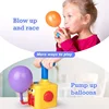 Kid's Balloon Power Starter Car Balloon Air Inflator Hand Push Mini Plastic Air Power Balloon Racing Car Toys Gift for Children 4