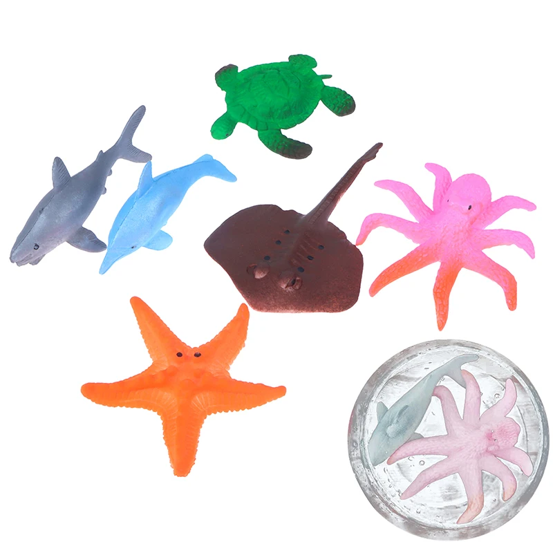 

1Pc Inflate Funny Toys Water Grow Up Ocean Animal Turtle Manta Ray Starfish Dolphin Shark for Child Educational Kid Random Style