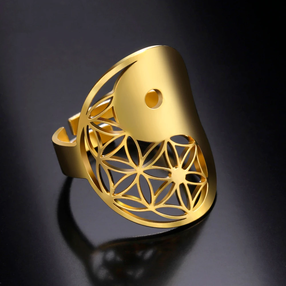 Yin Yang Ring Stainless Steel Yin Yang Engagement Ring Yin Yang