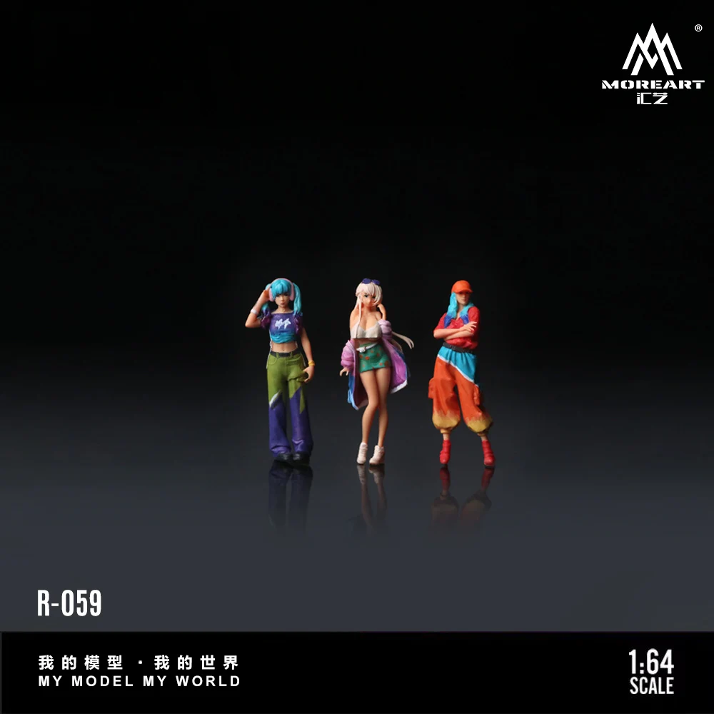 *Pre order*More Art 1:64 Trendy Girl Resin Doll Set Model Decoration Figure Model for Gift&Display&Collection 