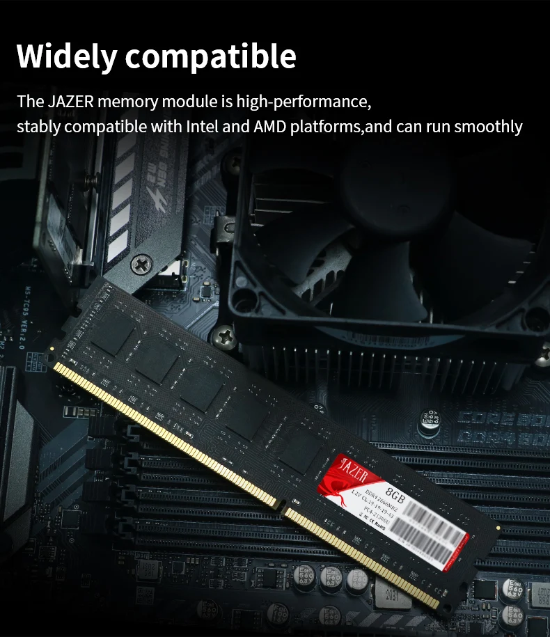 Description Picture 3 of itemJAZER Memoria Rams DDR3 1600MHz New Dimm 1.5V Desktop Memory Compatible AMD And Intel