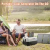 Portable Solar Generator, 300W Portable Power Station, Equipped with Foldable 60W Solar Panels and DC/AC Sockets 2