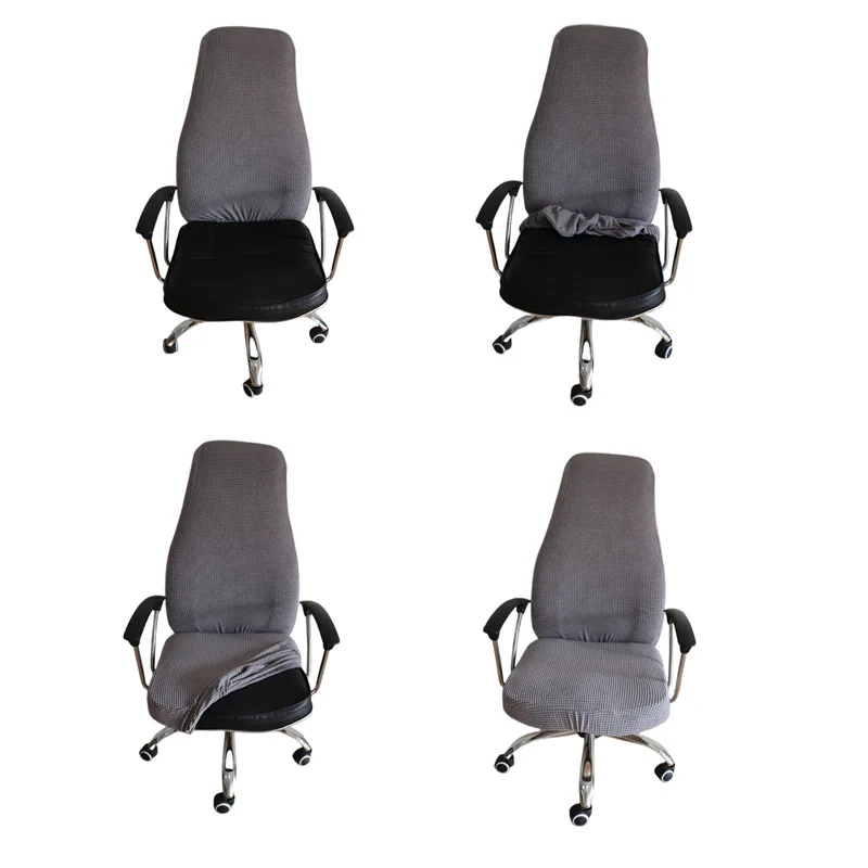 자카드/양털 탄성 컴퓨터 의자 커버 좌석 커버 컴퓨터 의자 슬리퍼 스트레치 사무실 의자 커버 Housse De Chaise