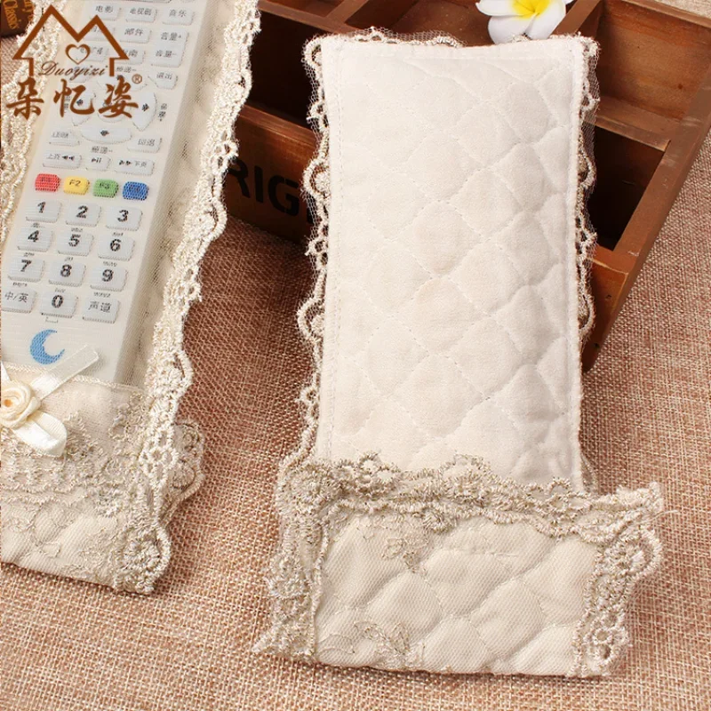 Remote Control Covers Multi-functional TV Air Conditioner Europe Modern Household Lace Floral Dust-proof Cover