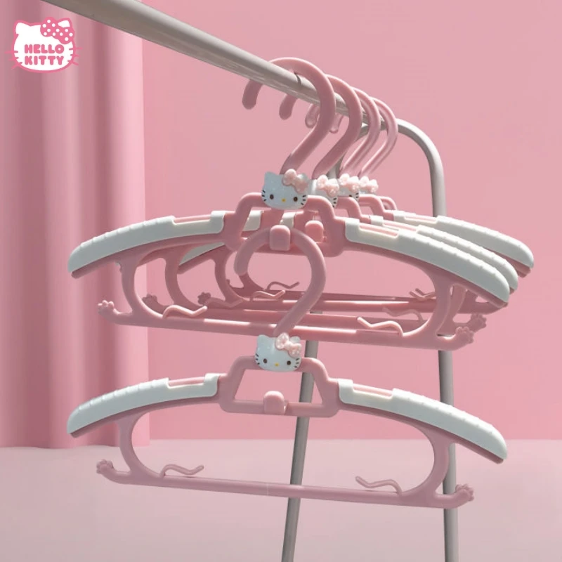 

Детская мультяшная вешалка Hello Kitty для пальто, регулируемый безследный милый Противоскользящий шкаф для спальни, общежития, балкона, спасательные принадлежности