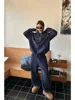 HOUZHOU Vintage Casual 2 Piece Sets Women Outfit Pant Sets Oversized Korean Style Tracksuit Autumn Basic Streetwear Harajuku 2
