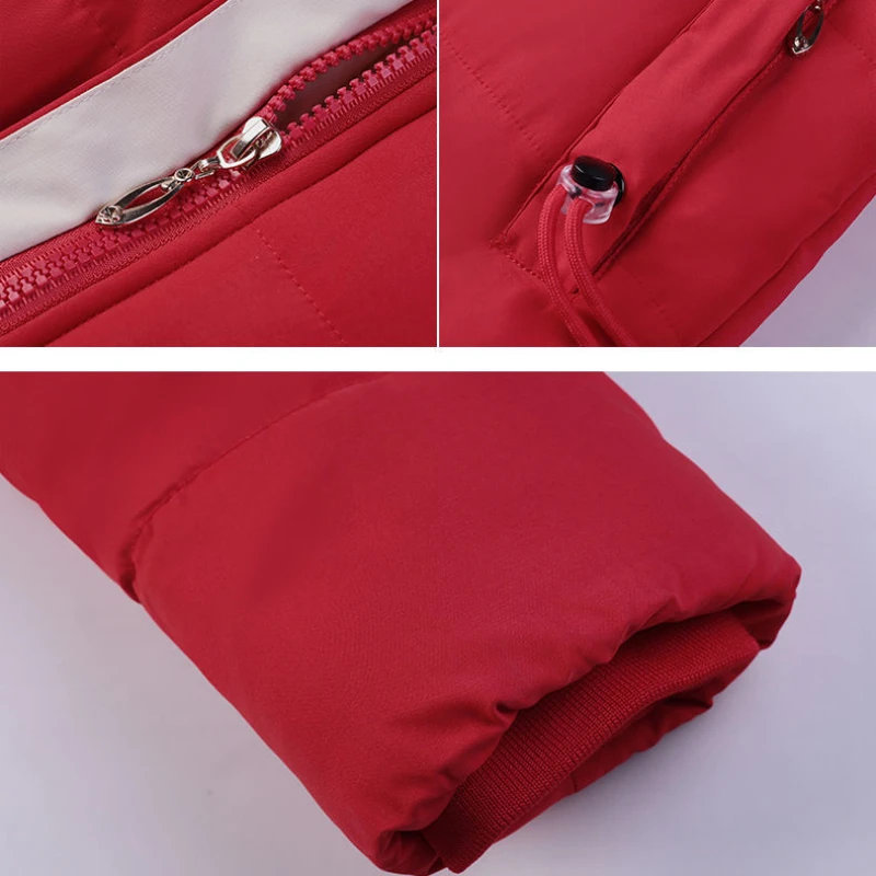2023 Winter New Women Down Cotton-Padded Jacket Mid-Length Hooded Cotton-Padded Coat Fleece Lined Padded Warm Keeping Coat