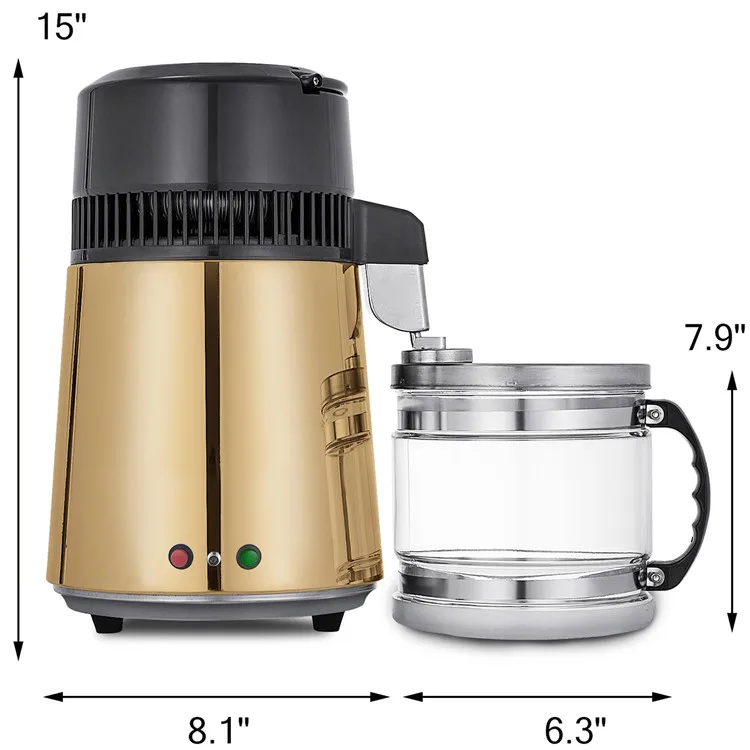 

750W Premium Countertop Water Purifier 1 L/H 4L Water Distiller