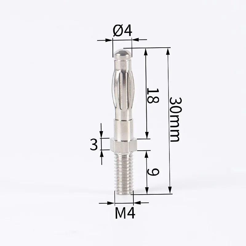 4mm 바나나 플러그 커넥터 20Pcs 나사형 스크류 타입 랜턴 헤드 오디오 앰프 테스트 프로브용 남성 터미널 스터드 골드 실버