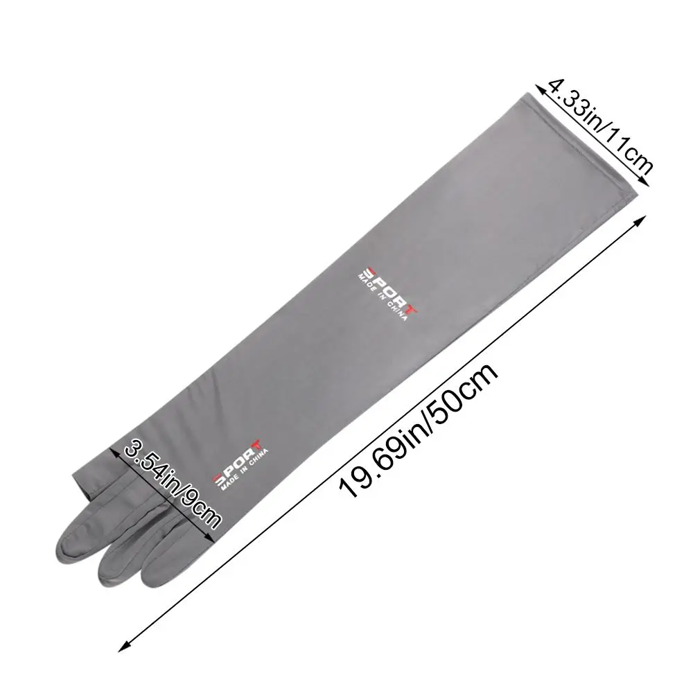 Five-fingers Ice Arm Sleeves Sun Protective Breathable Arm Warmer Outdoor Sport Riding Running Cool Silk Arm Sleeve