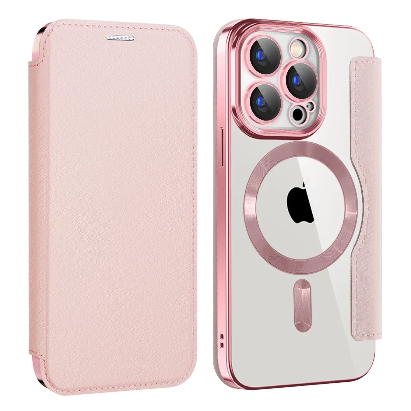 Premium Flip Leather MagSafe Phone Case with Card Holder and Magnetic Wallet