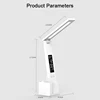 LED Desk Lamp USB Dimmable Touch with Calendar Temperature Clock Night Light Foldable Table Lamp for Study Reading Lamp 6