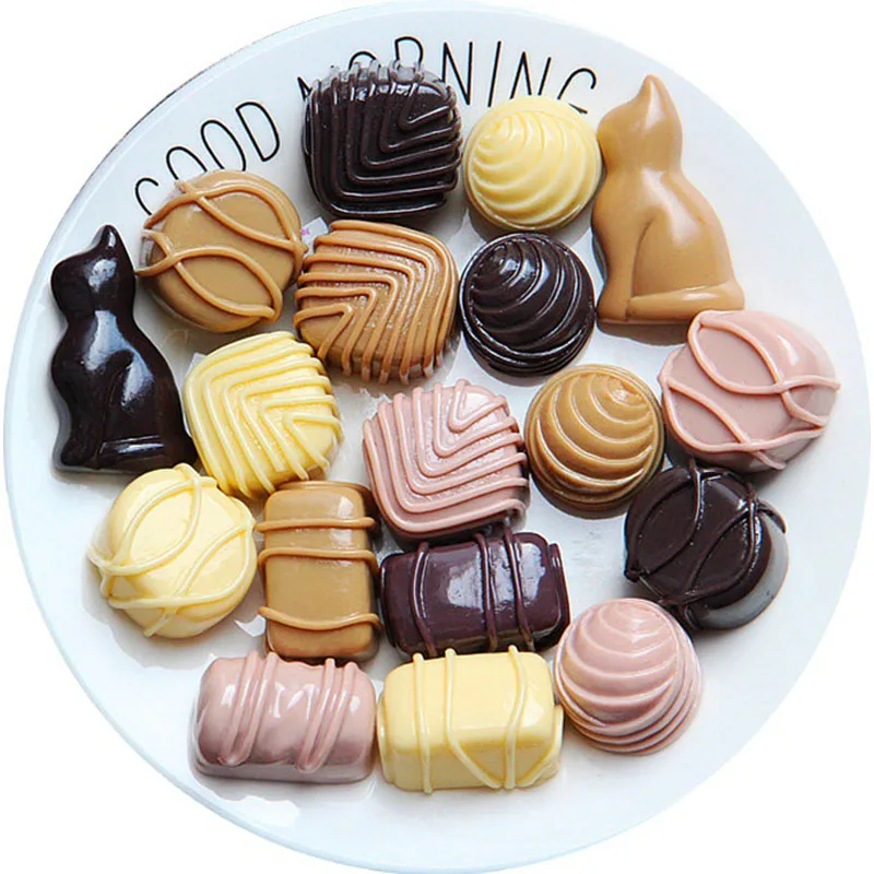 4pc Artificial Big Chocolates Suger Sweet Candy Fake Food Ornament Craft Decor Home Wedding Decoration DIY Accessory