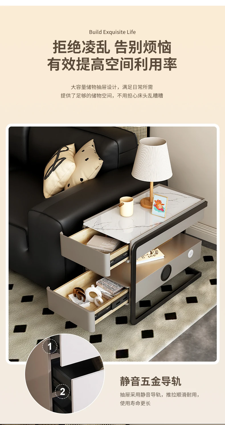 Sofa Edge Cabinet Table Living Room Movable Side Cabinet Modern Corner Table Room Center Desk 거실테이블 밥상 Stolik Kawowy Мебель
