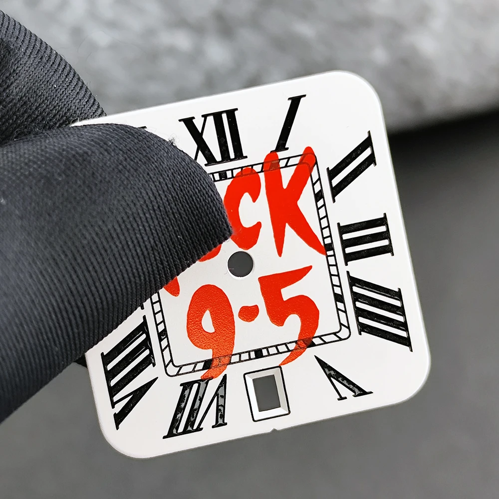 Square Dial 'Time is Money' Customized Watch Face for Premium Watch Accessories