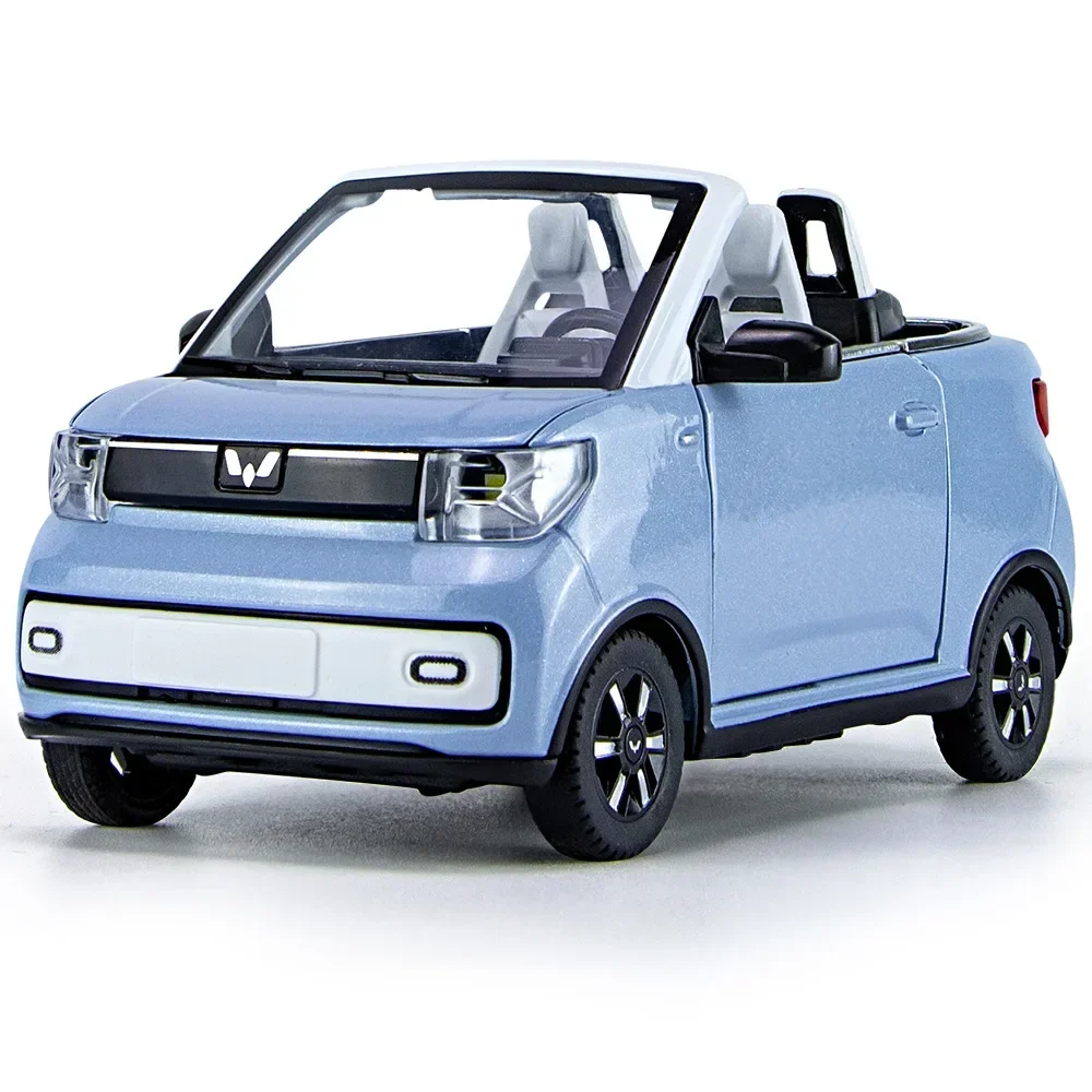 Мини-трансформер WULING HONGGUANG в масштабе 1:24, модель автомобиля из литого металлического сплава, со звуковым оформлением, коллекционная детская игрушка, подарки A525