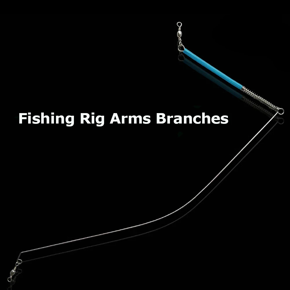 회전 및 스프링이 있는 바다 낚시 리그 암 가지, 20 개, 메기용 스테인레스 스틸 와이어 암 밸런스 20cm 30cm 40cm