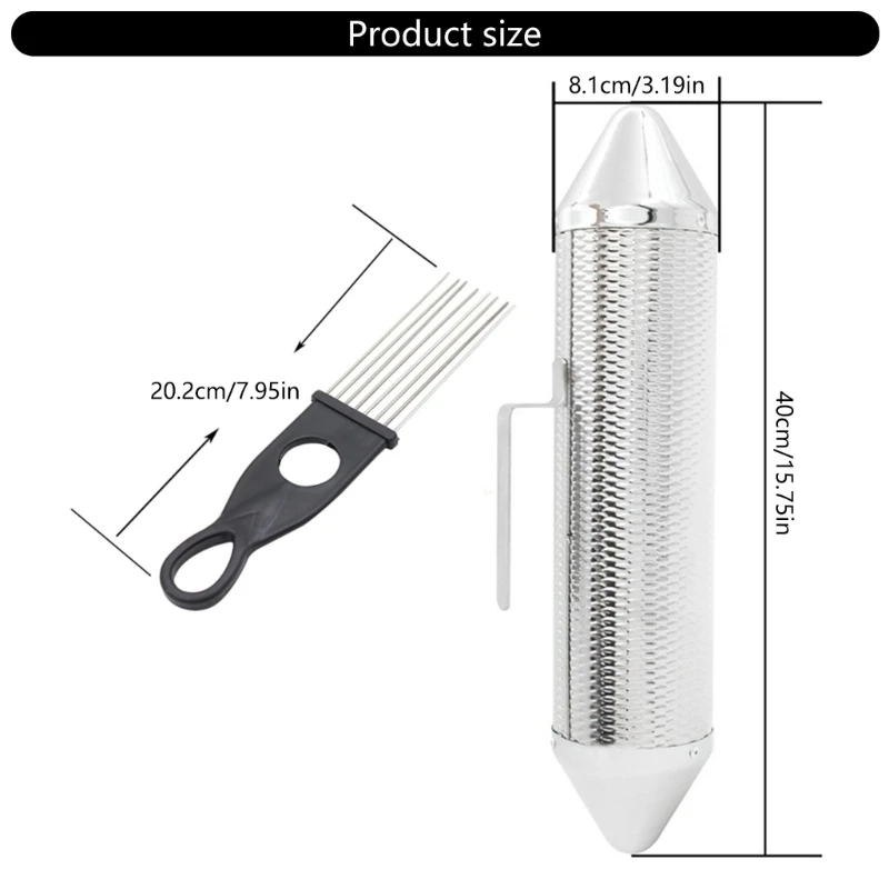 Metal Guiro Shaker with Scraper Band Accompaniment Sand Hammer Guiro Instruments