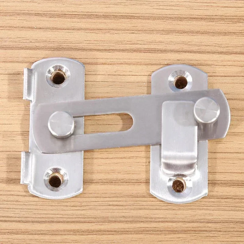 Description Picture 2 of itemDoor Bolts Hasp Latch Lock Sliding Door Lock Stainless Steel A Type Latch For Casement Cabinet Fitting With 4 * Screws