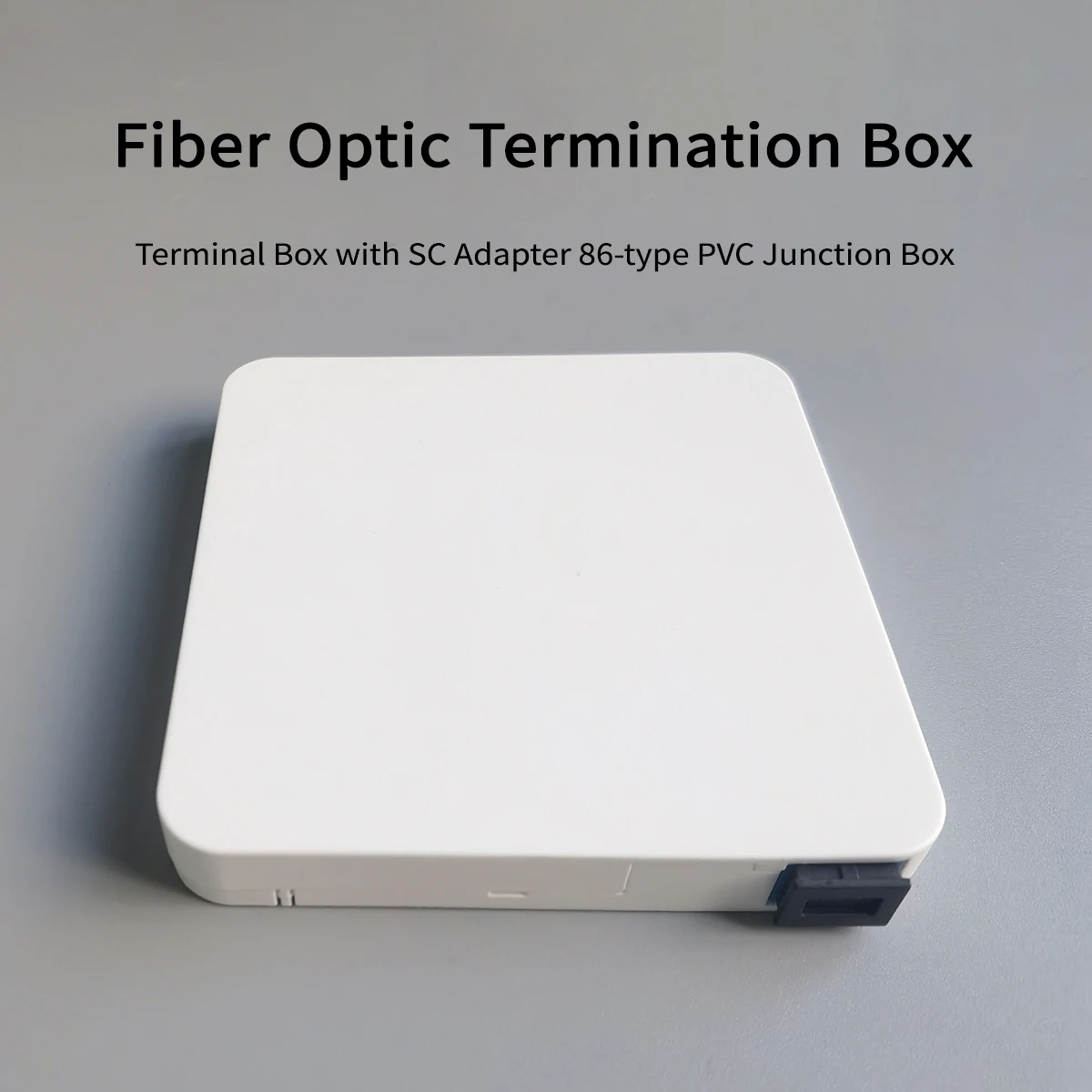 2120-T-1Desktop Terminal Panel Fiber Optic Termination Box FTTH Terminal Box with SC Adapter 86-type ABS Junction Wall Mount