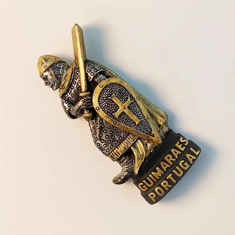 S863a62e175cb4ac999ca6553ec5cff94v Ímã de Geladeira 3D Guimarães Portugal — Lembrança Turística Pintada à Mão