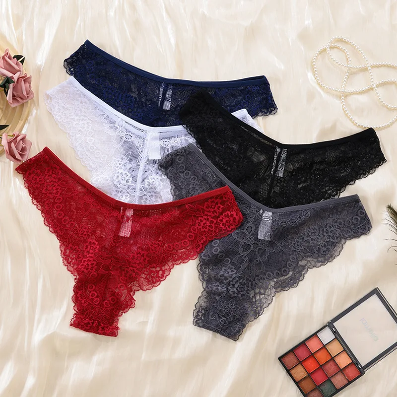 

Miss Sexy Lace Underwear Knitting Mid-rise Hollow Traceless Large Size Breathable Underwear