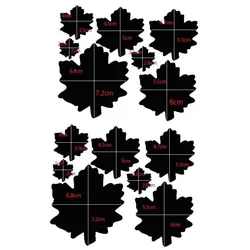 Self-Adhesive Black Repair Patches for Clothing and Outdoor Gear (A-36 maple leaves)