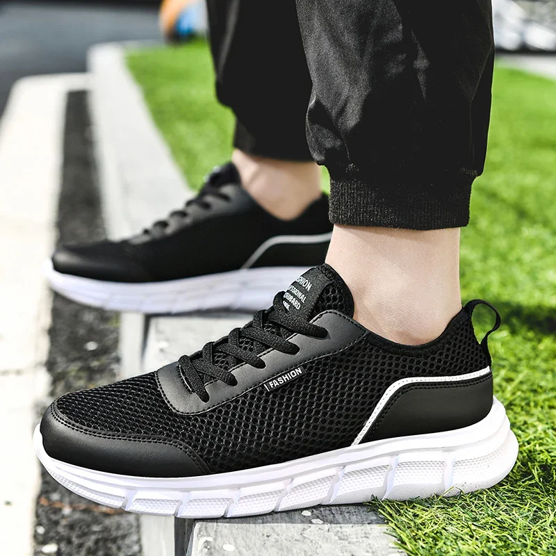 Summer 2024 Mesh Shoes Men Sneakers Breathable Light Men Casual Shoes Lace-Up Walking Footwear Tenis Masculino Zapatillas Hombre