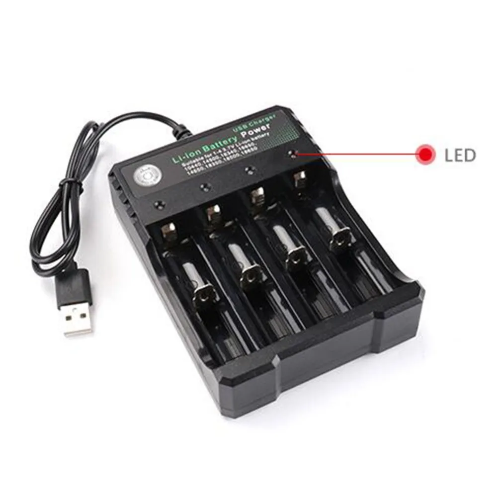 1/2/4 Slots AC 110V/220V Battery Charger for 14500 14650 16650 18350 18500 18650 3.7V Rechargeable Lithium Batteries